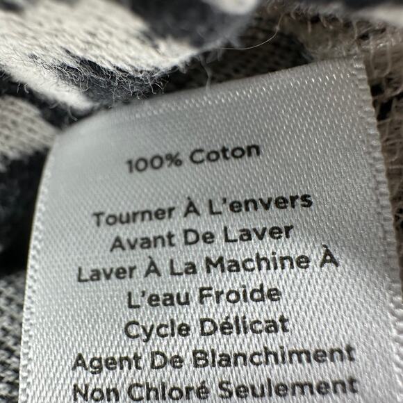 Talbots Sweater WMNS M Black White Fair-Isle Half Zip Pullover Winter Chalet Top - Picture 10 of 10